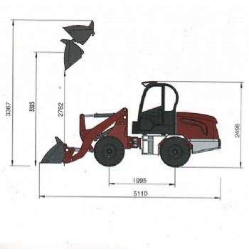 mini articulated wheel loader price 1.5ton Front End Loader