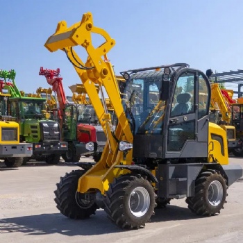 1ton 4X4 articulated 4WD steel Hydraulic mini wheel loader with attachment